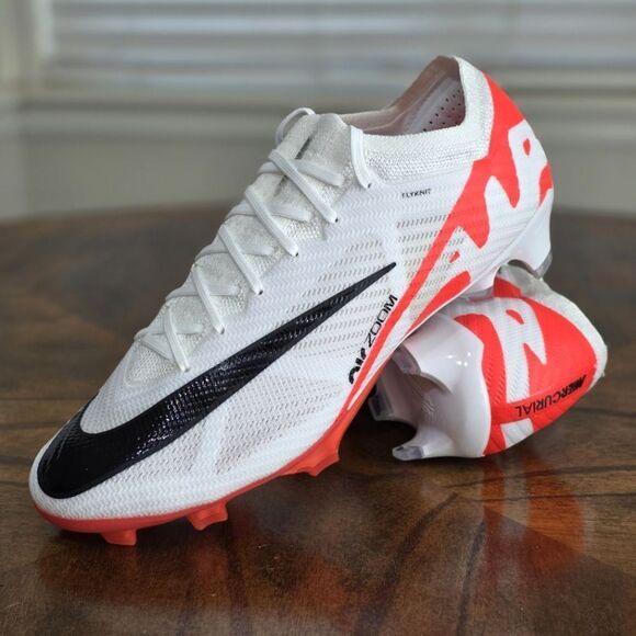 Nike Zoom Vapor 15 Elite Soccer Shoes White Black Crimson Men's 13 LE DJ4978-600 - Picture 1 of 10